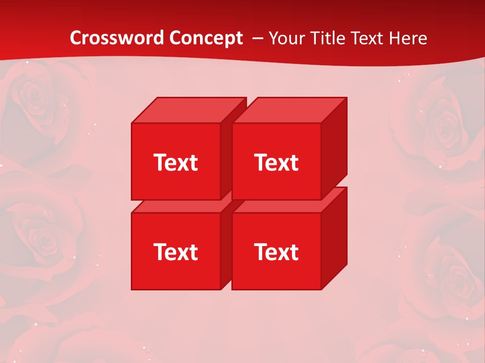 Wedding Blossom Red PowerPoint Template