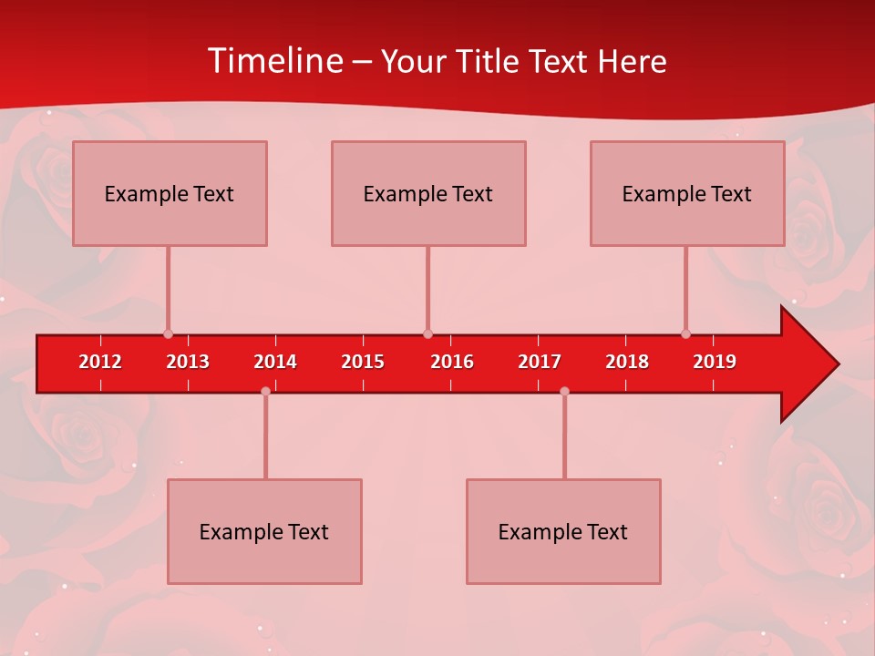 Wedding Blossom Red PowerPoint Template