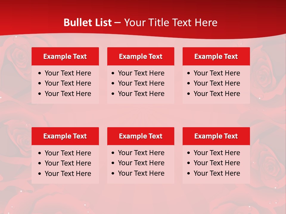 Wedding Blossom Red PowerPoint Template