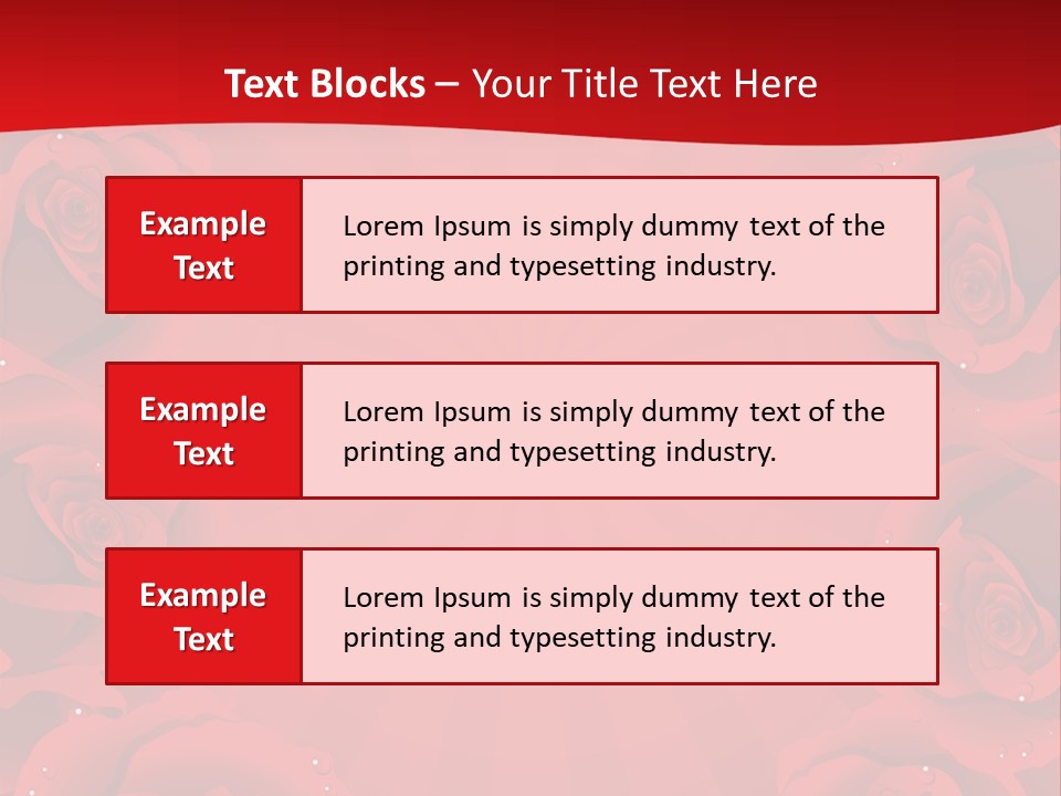 Wedding Blossom Red PowerPoint Template