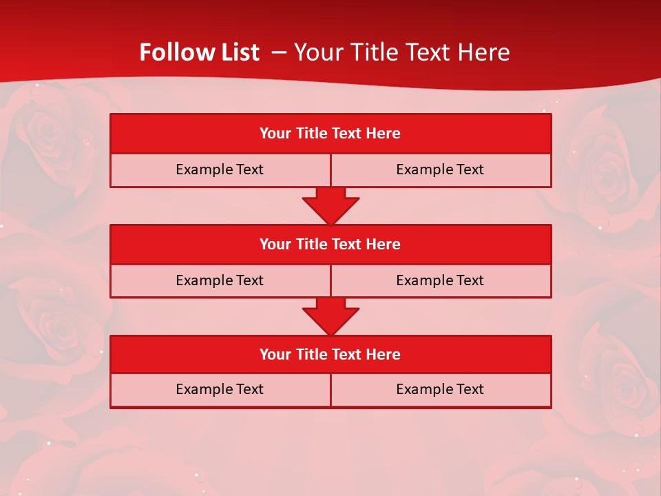 Wedding Blossom Red PowerPoint Template