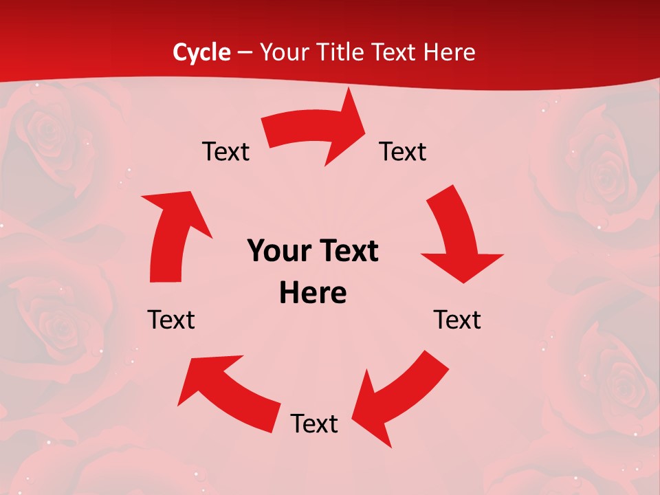 Wedding Blossom Red PowerPoint Template