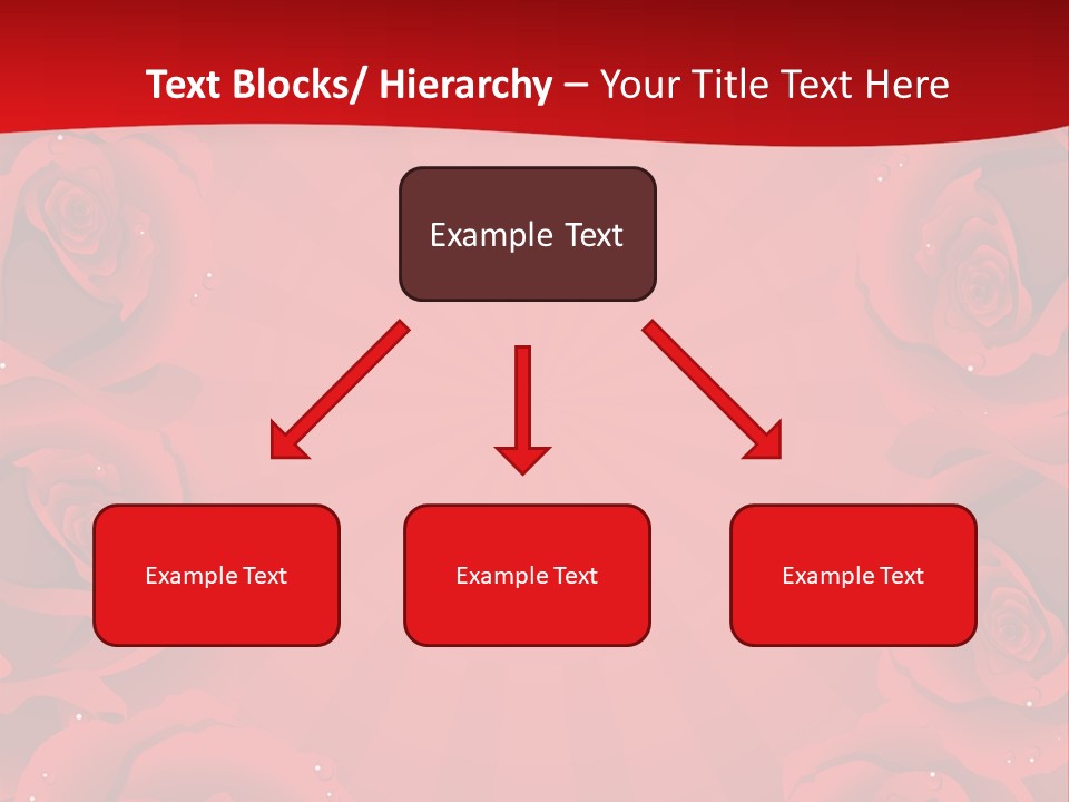 Wedding Blossom Red PowerPoint Template