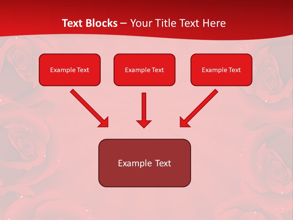 Wedding Blossom Red PowerPoint Template