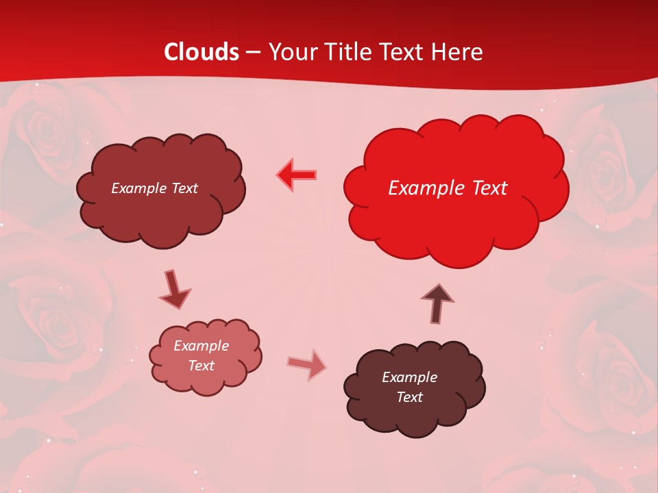 Wedding Blossom Red PowerPoint Template