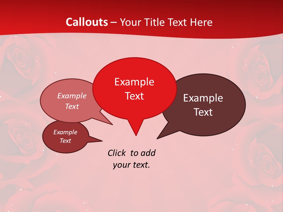 Wedding Blossom Red PowerPoint Template