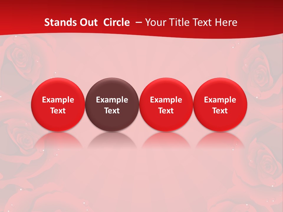 Wedding Blossom Red PowerPoint Template