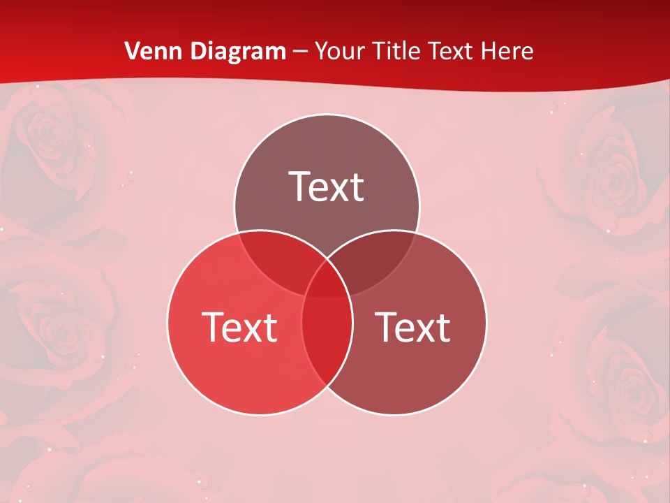 Wedding Blossom Red PowerPoint Template