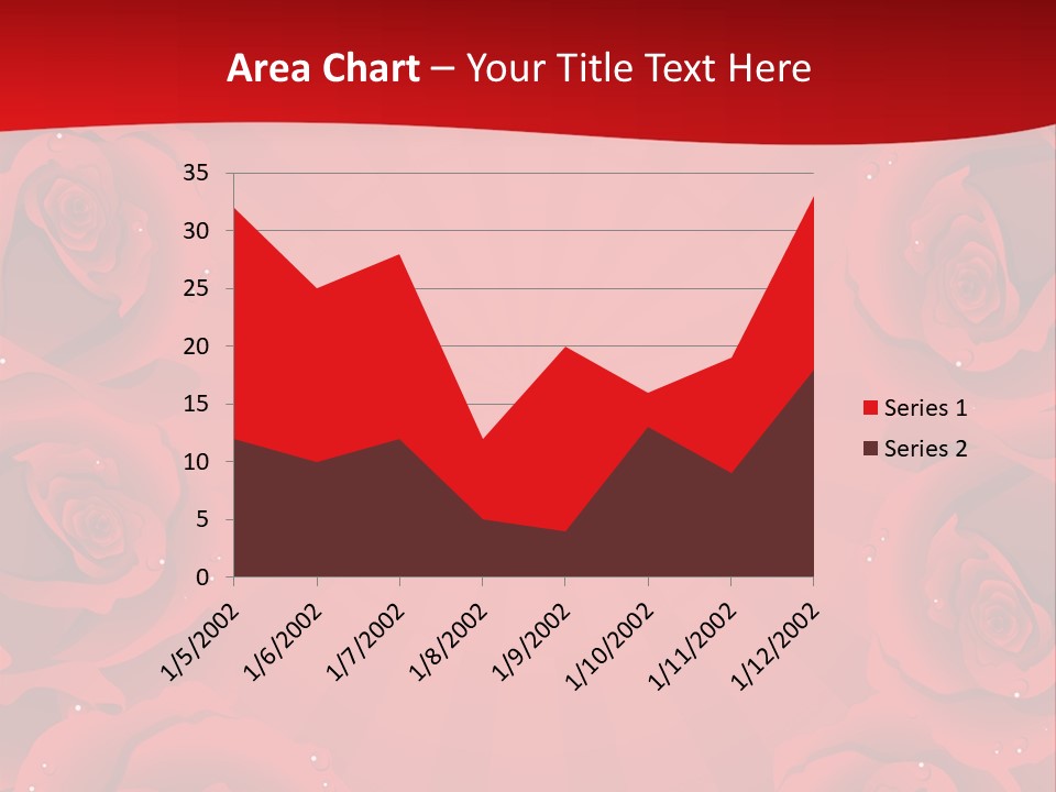 Wedding Blossom Red PowerPoint Template
