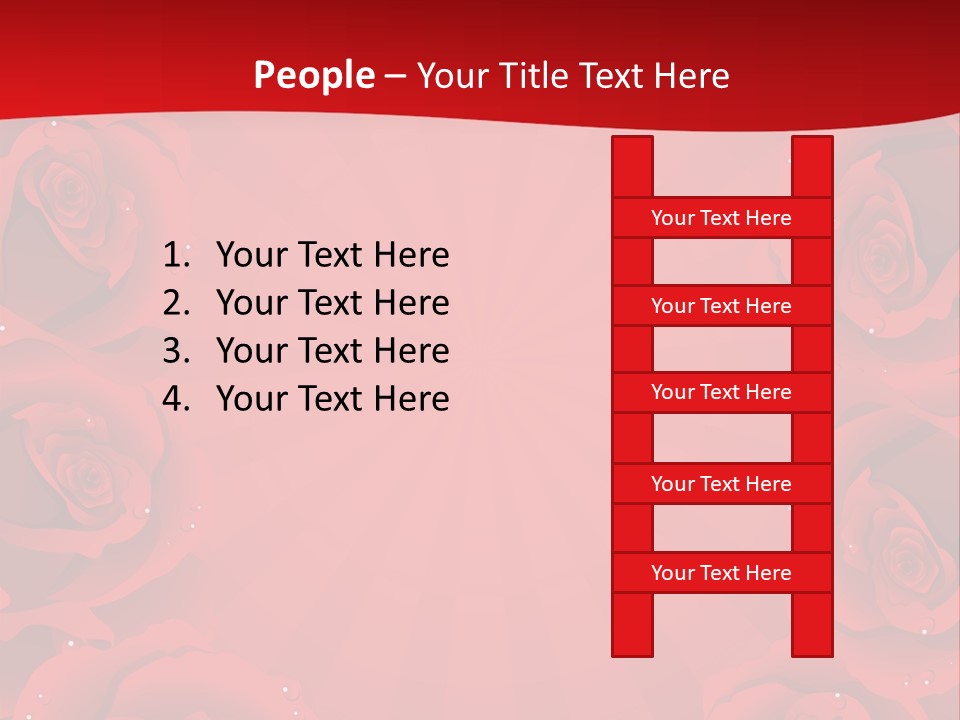 Wedding Blossom Red PowerPoint Template