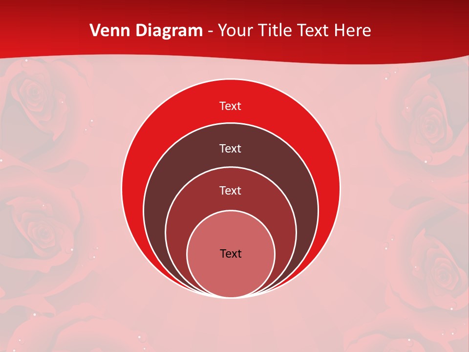 Wedding Blossom Red PowerPoint Template