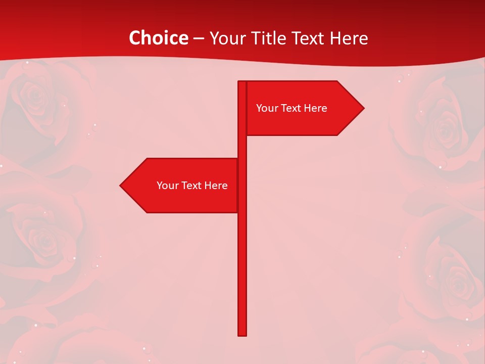 Wedding Blossom Red PowerPoint Template