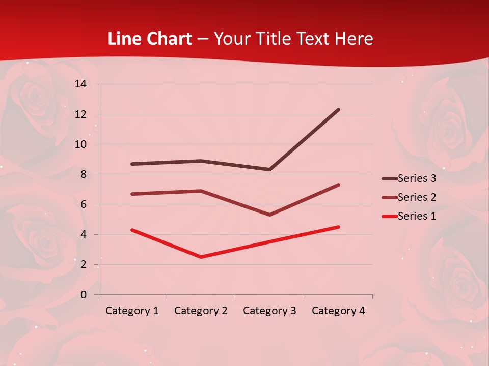 Wedding Blossom Red PowerPoint Template