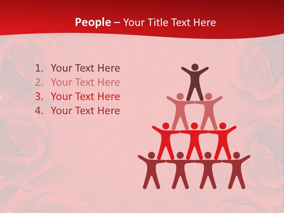 Wedding Blossom Red PowerPoint Template
