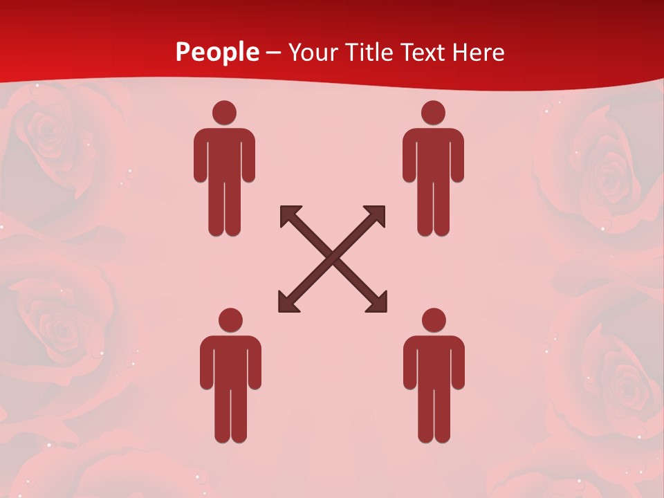 Wedding Blossom Red PowerPoint Template