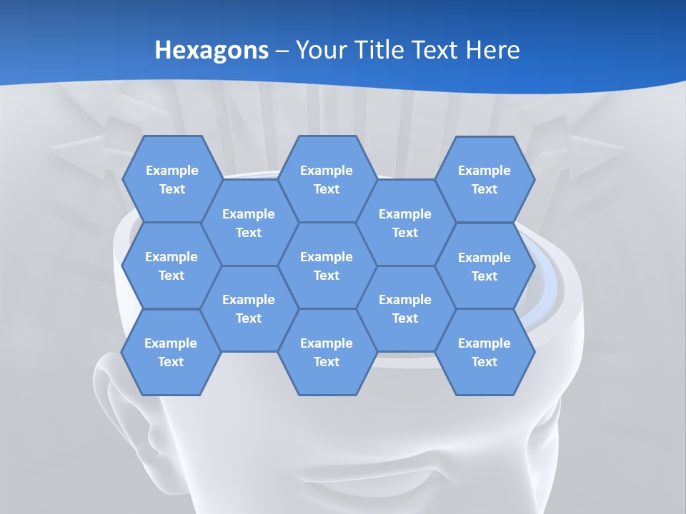 A Man's Head With A Maze In The Middle Of It PowerPoint Template