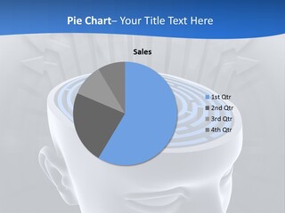 A Man's Head With A Maze In The Middle Of It PowerPoint Template