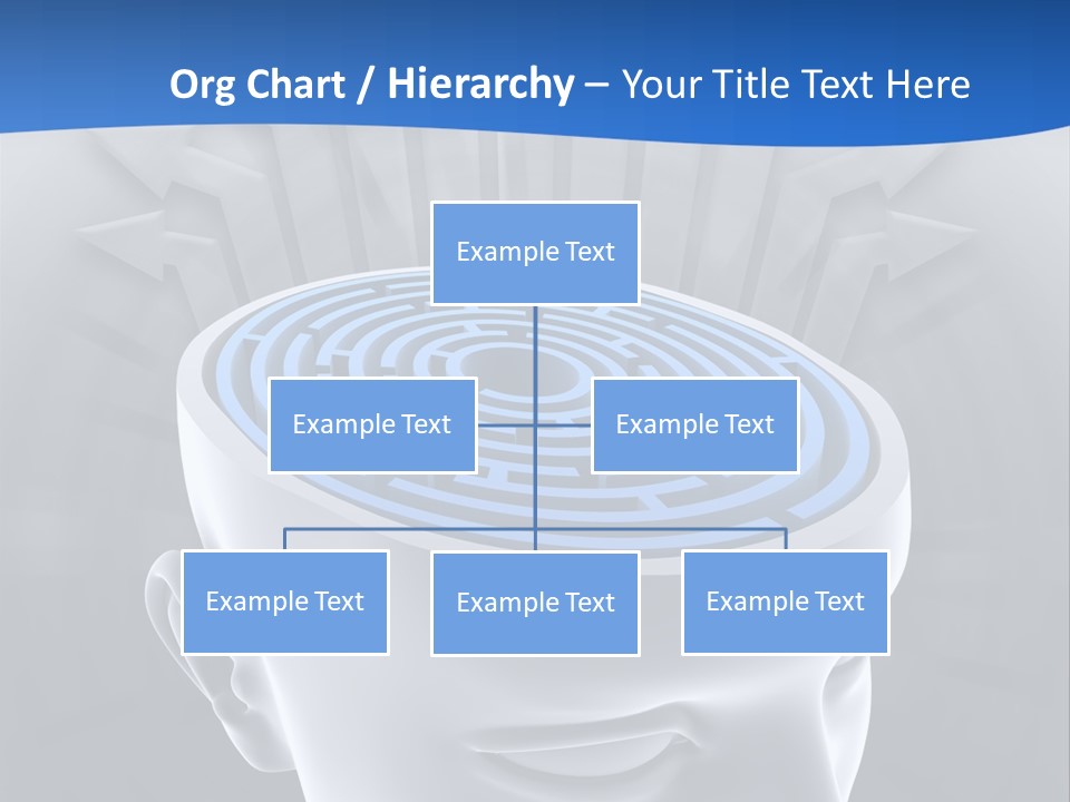 A Man's Head With A Maze In The Middle Of It PowerPoint Template