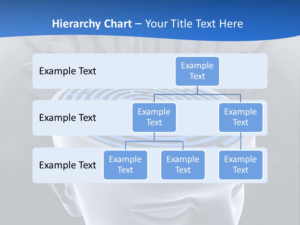 A Man's Head With A Maze In The Middle Of It PowerPoint Template