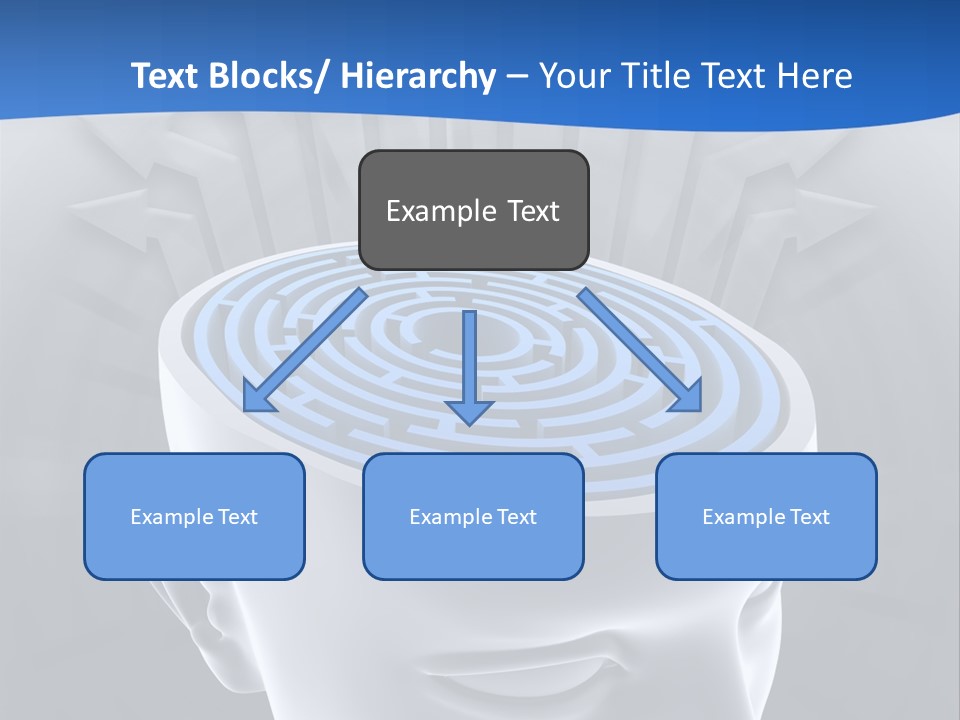 A Man's Head With A Maze In The Middle Of It PowerPoint Template