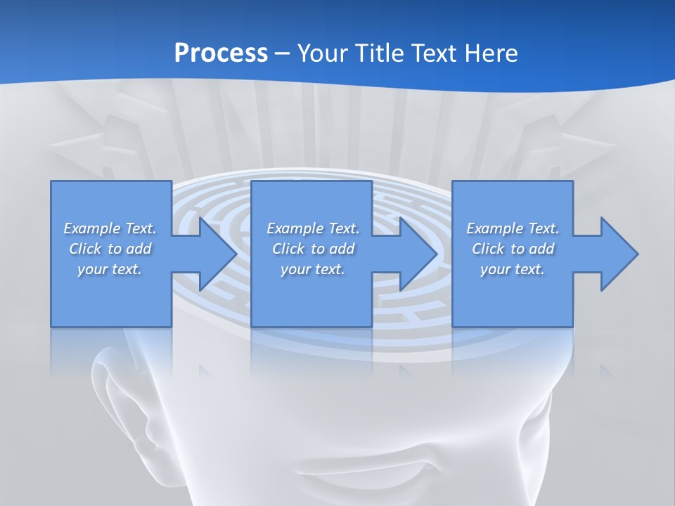 A Man's Head With A Maze In The Middle Of It PowerPoint Template