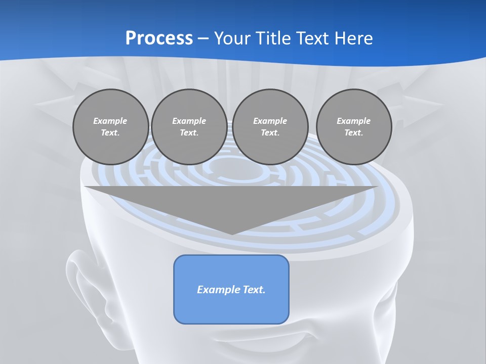 A Man's Head With A Maze In The Middle Of It PowerPoint Template