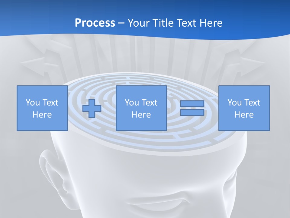A Man's Head With A Maze In The Middle Of It PowerPoint Template