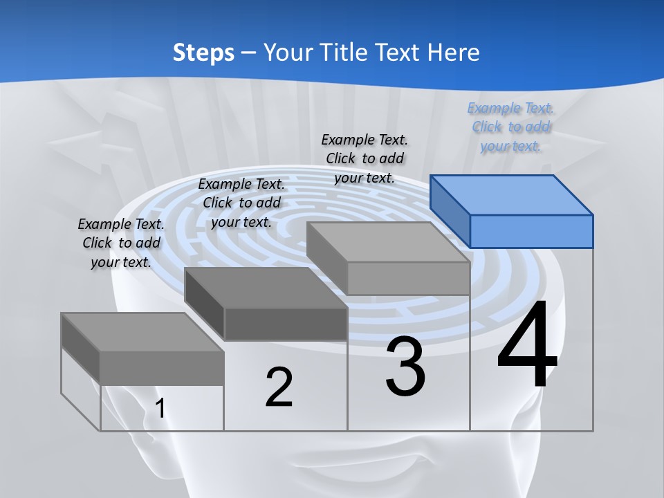 A Man's Head With A Maze In The Middle Of It PowerPoint Template