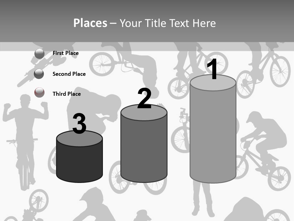 Mountain Drawing Bike PowerPoint Template
