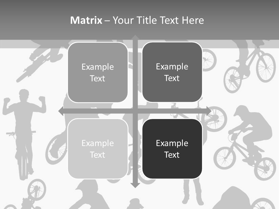 Mountain Drawing Bike PowerPoint Template