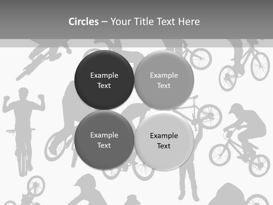 Mountain Drawing Bike PowerPoint Template