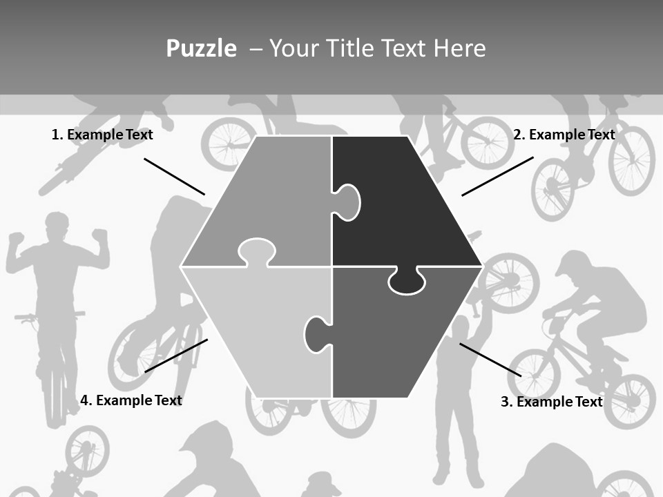 Mountain Drawing Bike PowerPoint Template