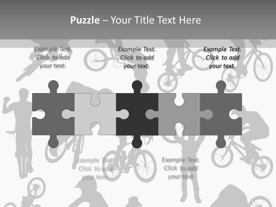 Mountain Drawing Bike PowerPoint Template