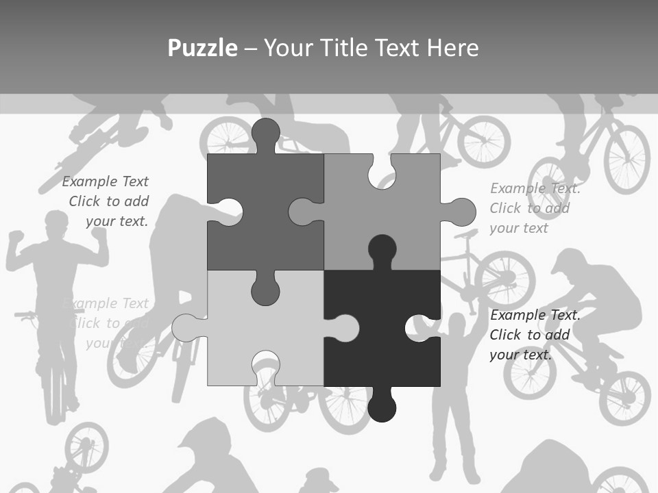 Mountain Drawing Bike PowerPoint Template