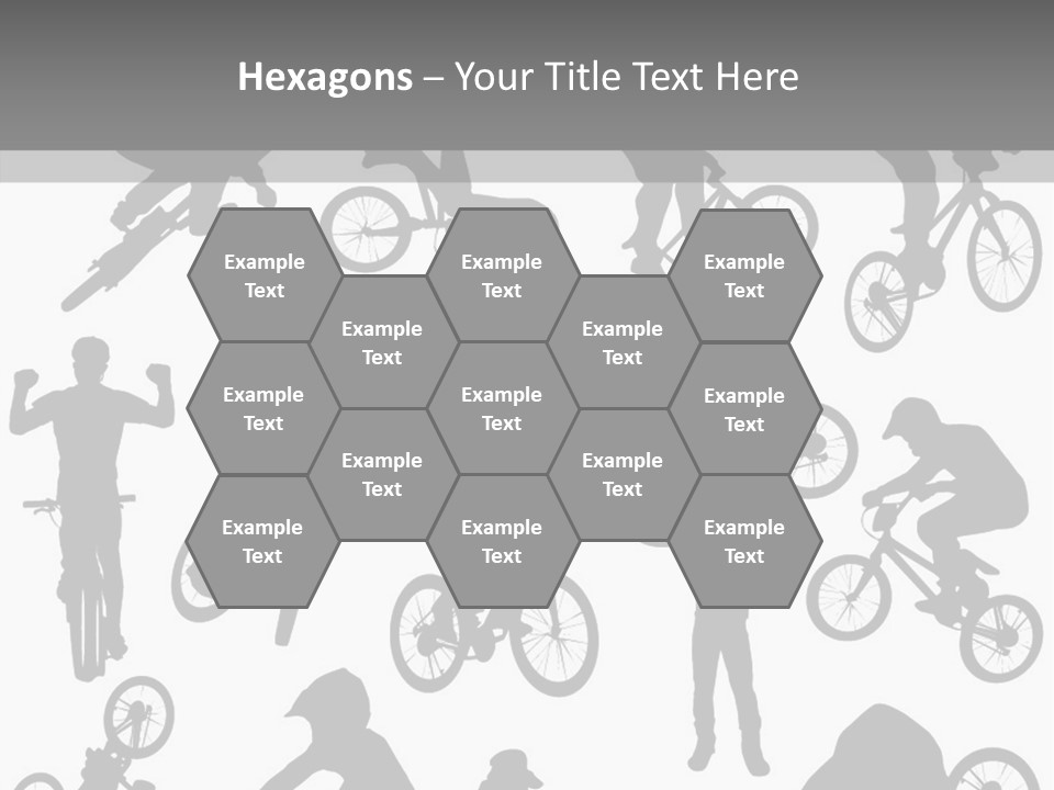 Mountain Drawing Bike PowerPoint Template