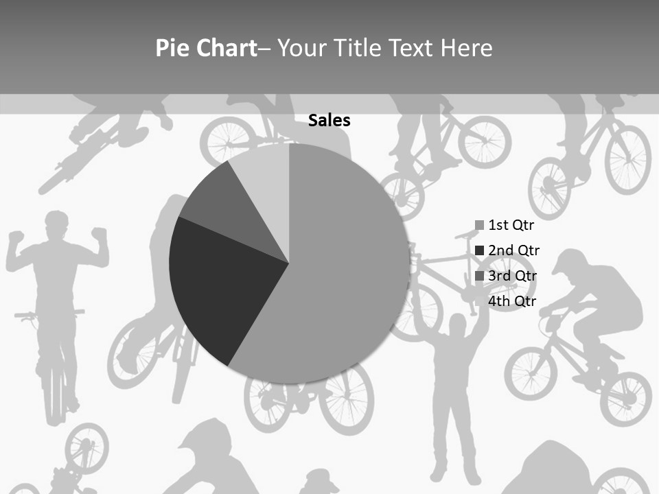 Mountain Drawing Bike PowerPoint Template