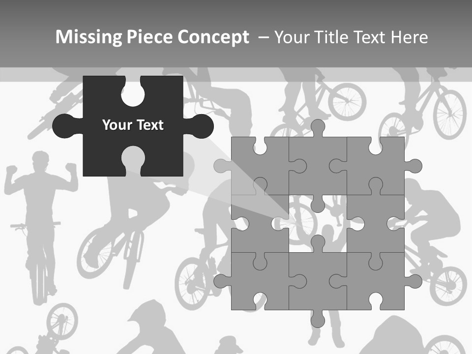 Mountain Drawing Bike PowerPoint Template