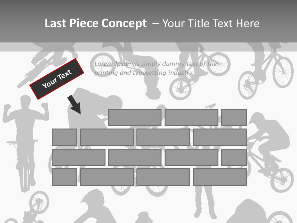 Mountain Drawing Bike PowerPoint Template