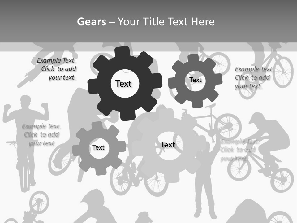 Mountain Drawing Bike PowerPoint Template