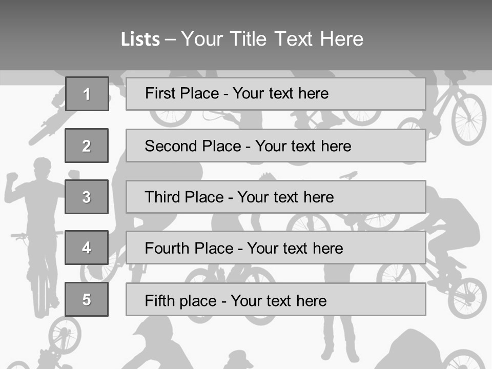 Mountain Drawing Bike PowerPoint Template