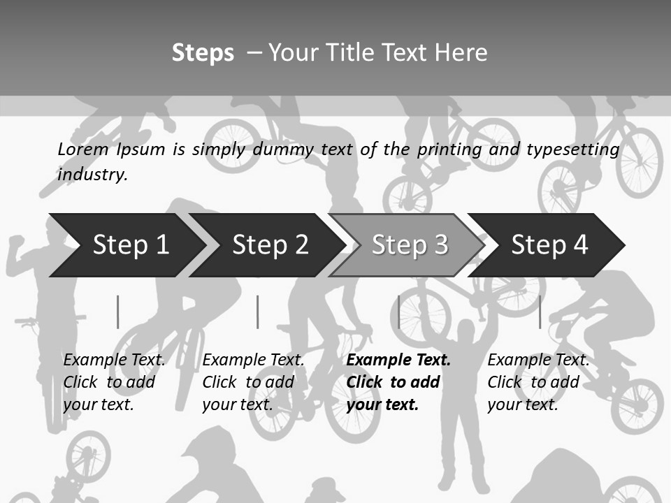 Mountain Drawing Bike PowerPoint Template
