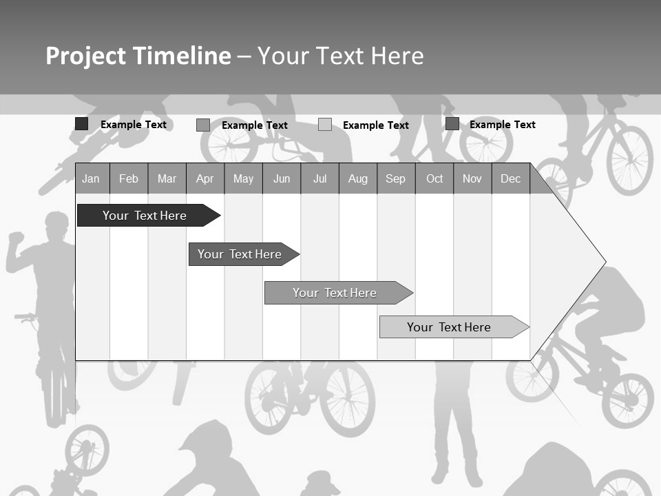 Mountain Drawing Bike PowerPoint Template