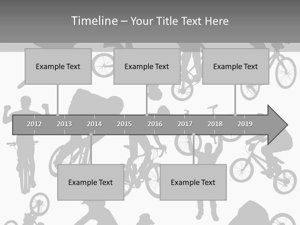 Mountain Drawing Bike PowerPoint Template