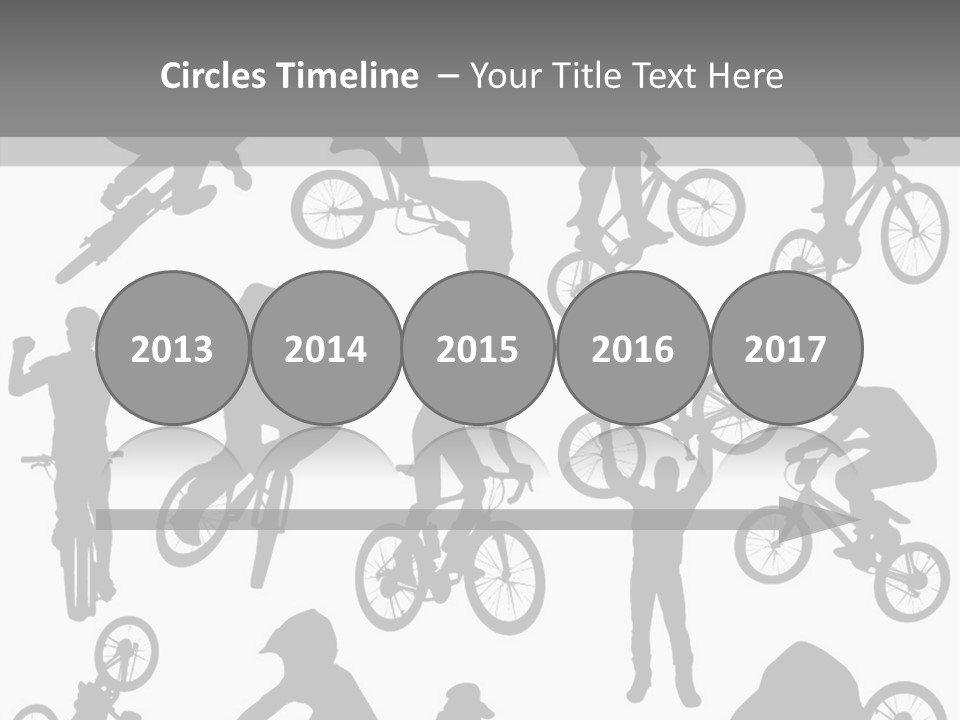 Mountain Drawing Bike PowerPoint Template