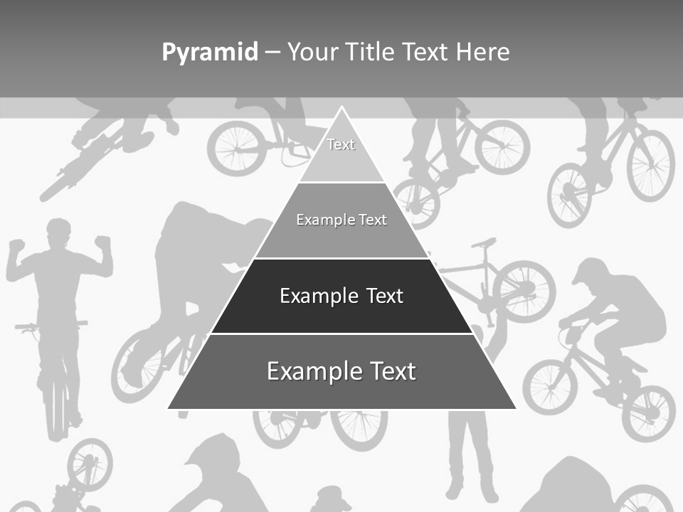 Mountain Drawing Bike PowerPoint Template