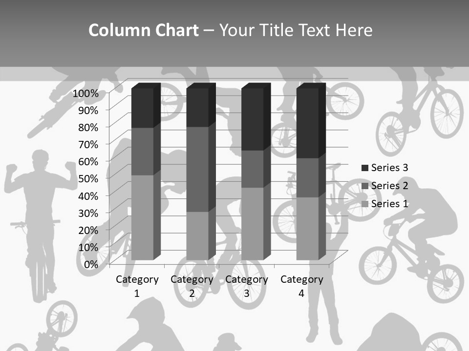 Mountain Drawing Bike PowerPoint Template