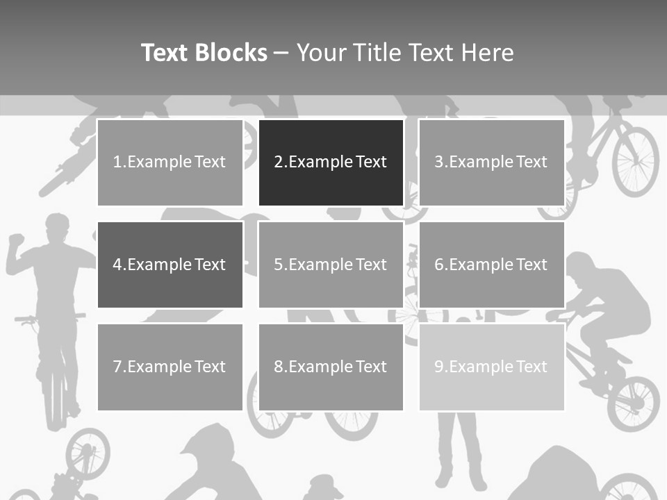 Mountain Drawing Bike PowerPoint Template