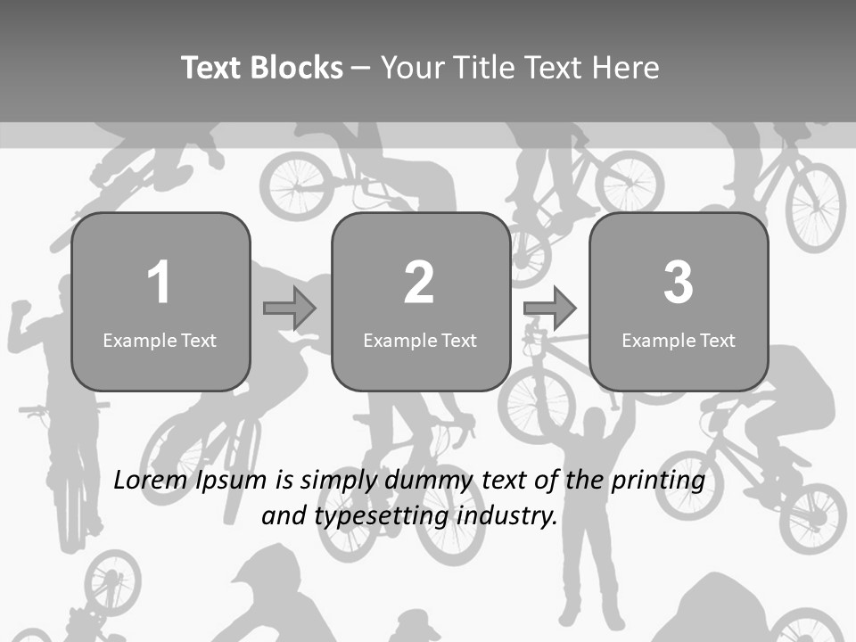 Mountain Drawing Bike PowerPoint Template