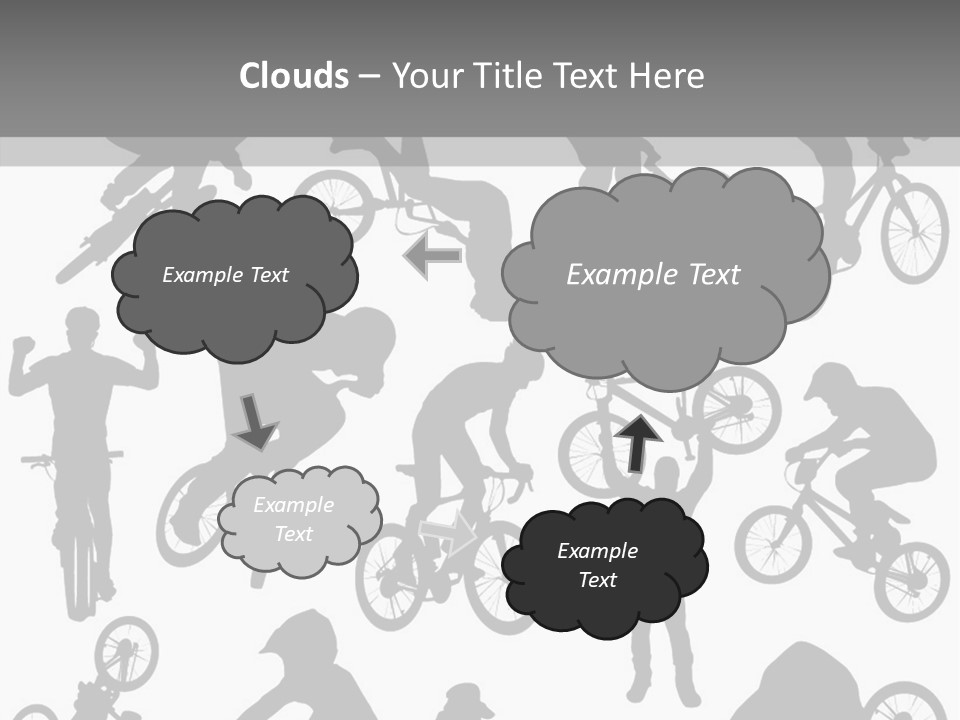 Mountain Drawing Bike PowerPoint Template