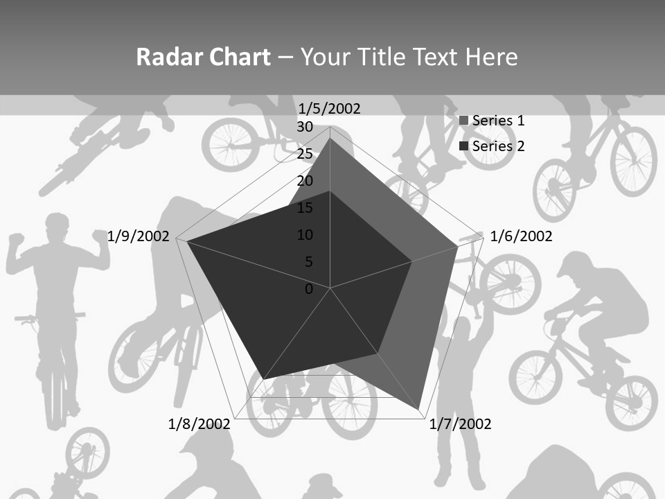 Mountain Drawing Bike PowerPoint Template